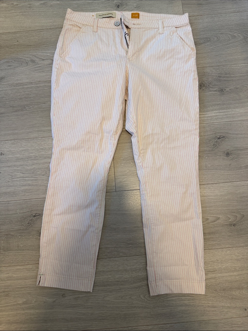 Anthropologie Pilcro and Letterpress Pink Striped Casual Pants